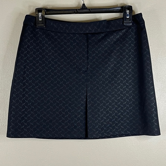 Express Black Lattice Print Mini Skirt - Picture 2 of 13